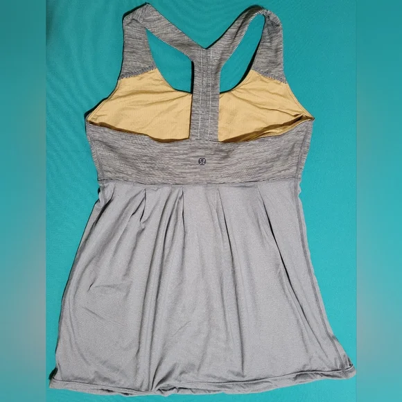 Lululemon Tank Power Dance Racerback Grey Size 8 - Picture 2 of 6